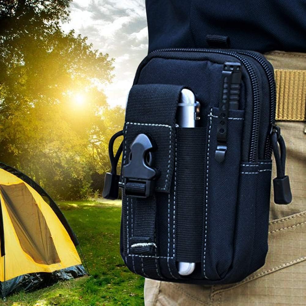 Outdoor Adventurer - กระเป๋าคาดเอวแบบยุทธวิธี Molle กระเป๋าคาดเอวทหาร EDC อุปกรณ์จัดเก็บเครื่องมือ ซองใส่โทรศัพท์