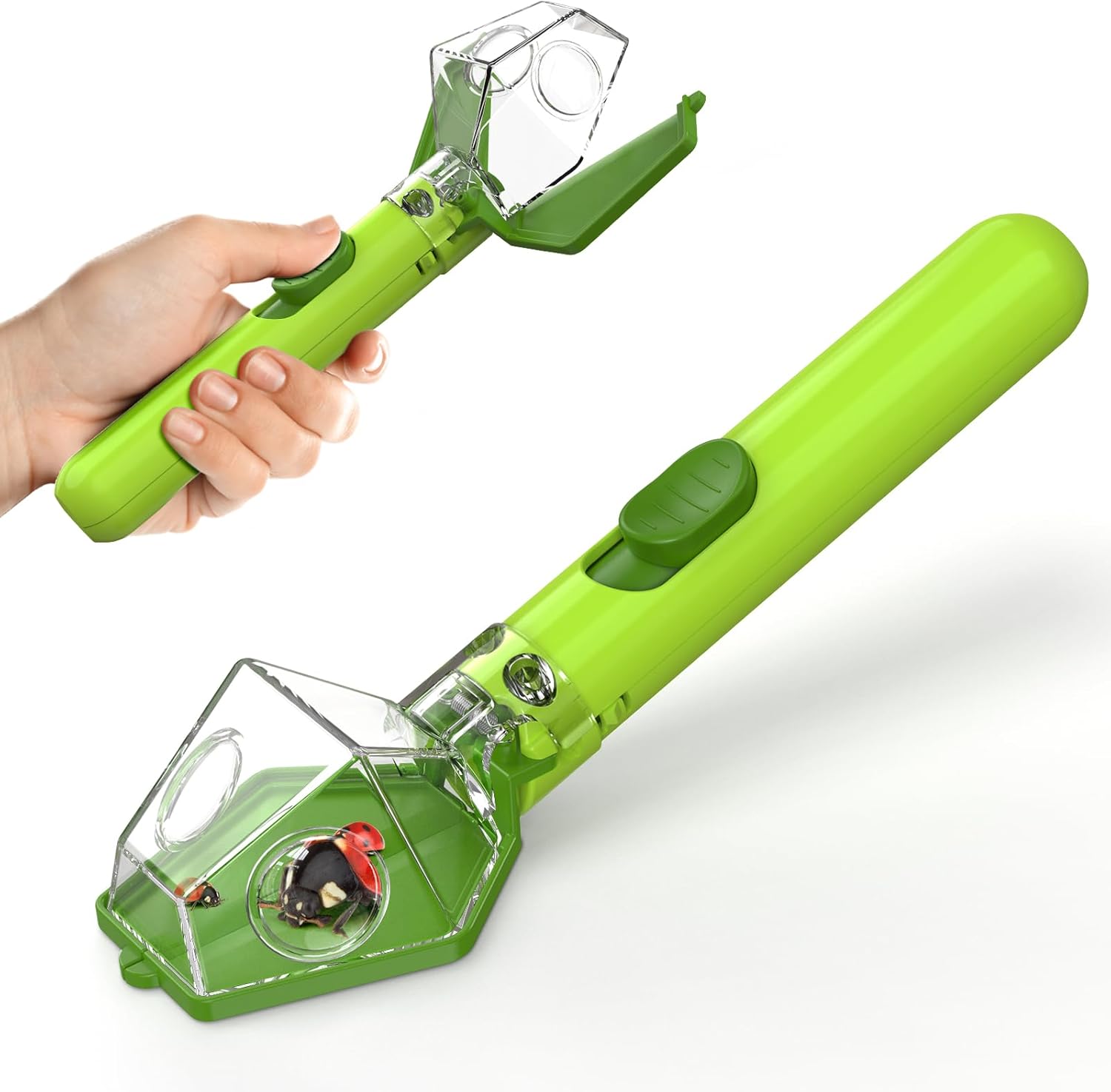 Outdoor Adventure Learning - เครื่องจับแมลงแบบพกพาพร้อมแว่นขยาย 6 เท่า เครื่องมือสังเกตแมลงแบบพกพาสำหรับการผจญภัยกลางแจ้งและการเรียนรู้เกี่ยวกับธรรมชาติ