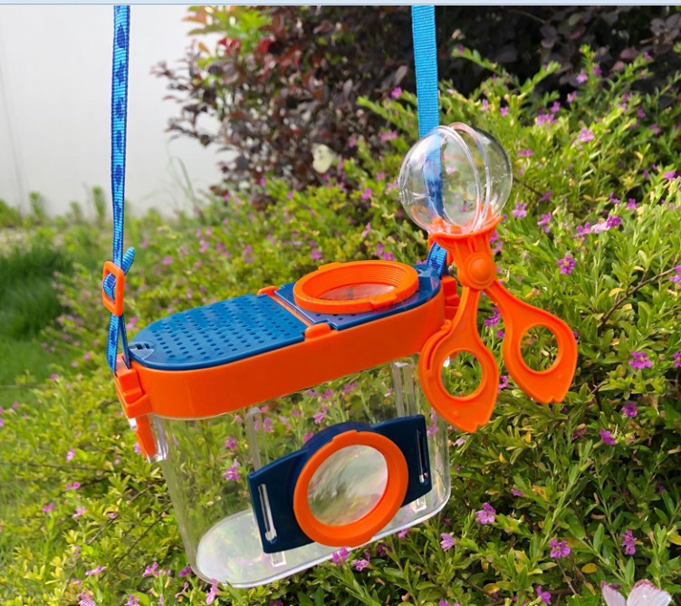 Outdoor Adventure Learning - กล่องสังเกตแมลงสําหรับเด็กให้อาหารแว่นขยายตัวอย่างผีเสื้อลูกอ๊อดสะสมกล่องผจญภัยกลางแจ้ง