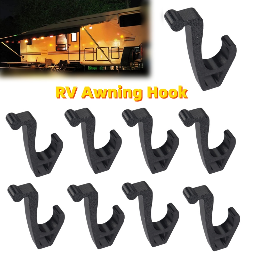 Outdoor Adventurer - ตะขอเกี่ยวผ้าใบกันแดดสำหรับตั้งแคมป์ 1/2 ชิ้น คลิปหนีบสำหรับแขวนเต็นท์ RV ตะขอแขวนไฟ