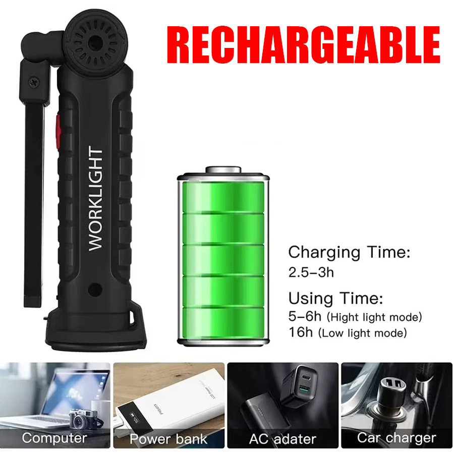 ไฟฉาย LED แบบพกพาพร้อมตะขอแม่เ - Outdoor Adventurer บทวิจารณ์และราคา