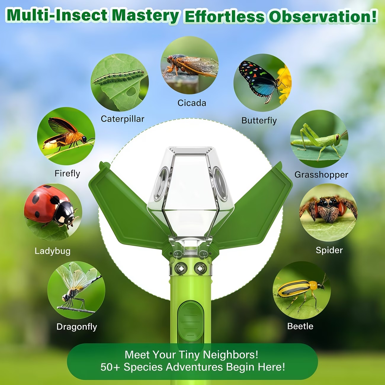 เครื่องจับแมลงแบบพกพาพร้อมแว่น - Outdoor Adventure Learning บทวิจารณ์และราคา