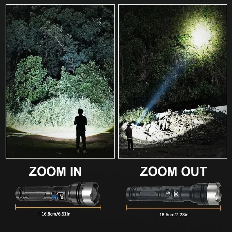 900000LM ไฟฉาย LED ทรงพลังแบบช - Outdoor Adventure And Travel บทวิจารณ์และราคา