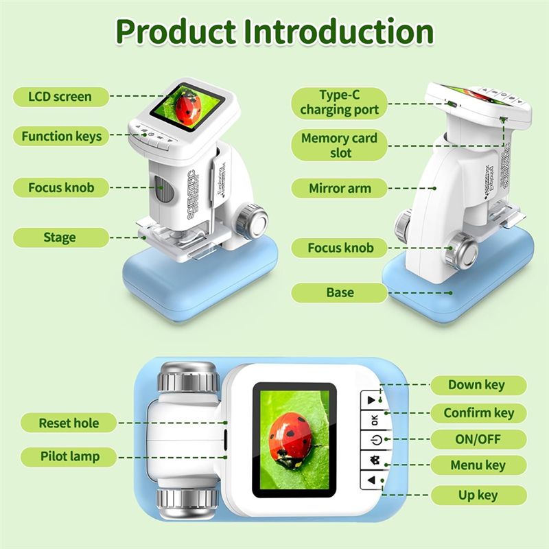 กล้องจุลทรรศน์ดิจิตอลสำหรับเด็ - Outdoor Adventure Learning บทวิจารณ์และราคา